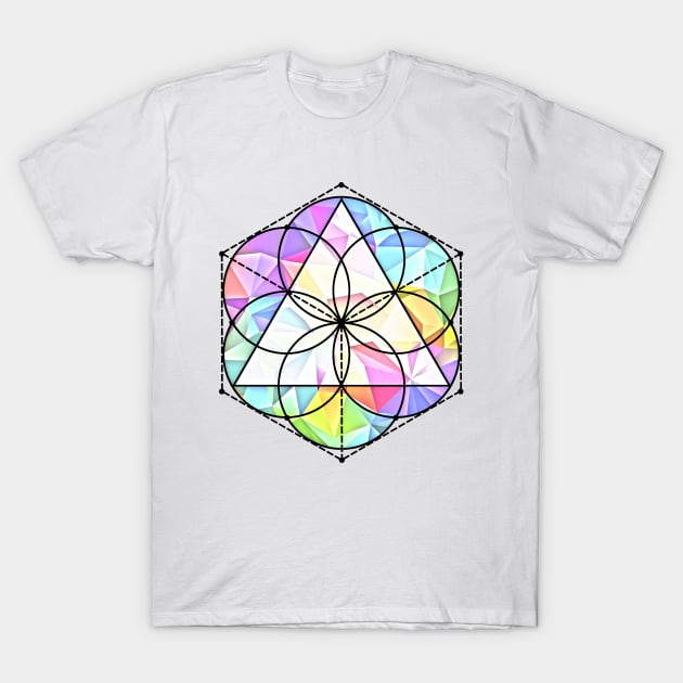 Dimensional Cube T-Shirt by MokshaVisions